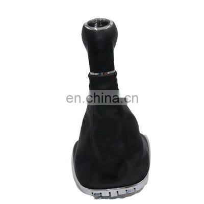 5 Speed Gear Shift Knob With Black Boot Cover Gaitor Collar for Opel Corsa D 2006-2015 009140093 19276456 PU Leather + Plastic