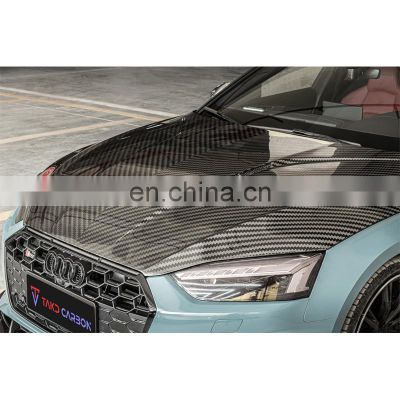 Latest Trend Customized Auto Accessories 3k Twill Carbon Fiber Engine Cover Engine Hoods For AUDI A5 S5 B9.5