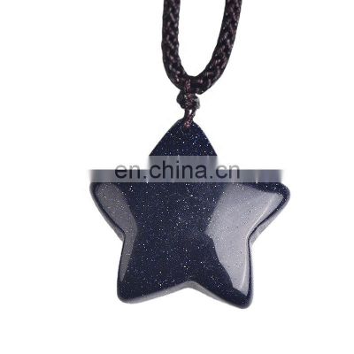 Jewellery Neckless Supplies Real Jade Star Stone Pendant  Sublimation Crystal Pendants Jewelry Making