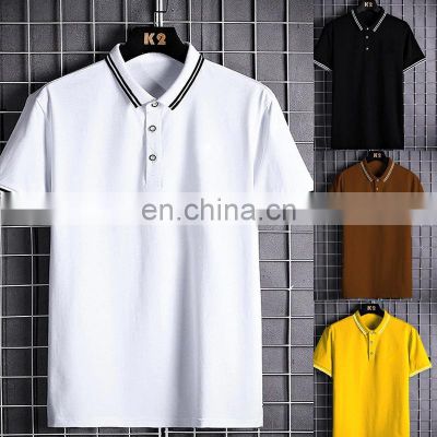High Quality Cotton Casual Customized Uniform Plain Golf Blank T Shirt Mens Polo Shirts With Logo