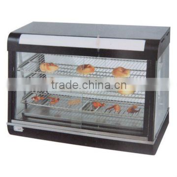 PK-JG-R60-2 Fast Food Equipment for Supermarket Electric Curved Glass Warmer Showcase