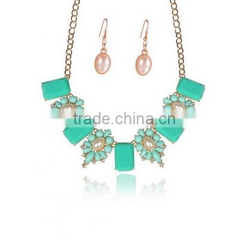 Hot Styles Alloy Casting and Stones Necklace & Earring Set For The Year Of 2014