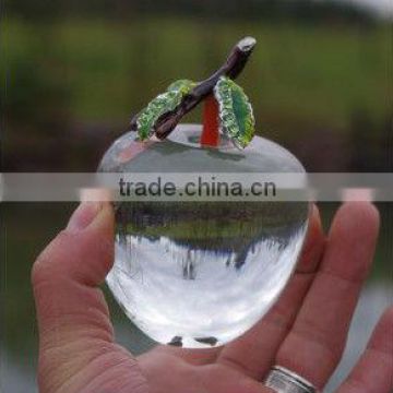 High quality crystal apple in clear color