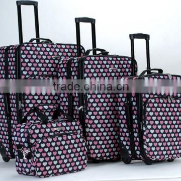 stock stoklot overstock closeout 3pcs 4pcs printed carry on trolley baggage set