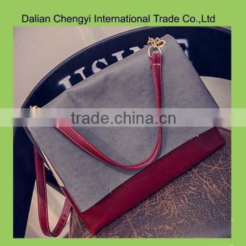 Non toxic customized tote shoulder pu ladies bags