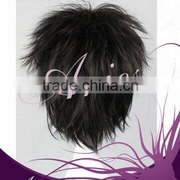 Fashion Black Short Straight Synthetic Wigs