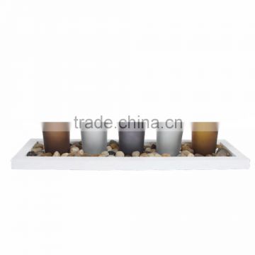 New style 5 pcs fashion glass candle cup for home