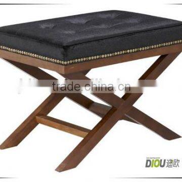 fabric wood frame ottoman chair - hot sale low price (DO-6119)