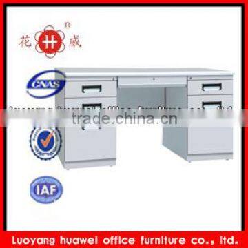 Modern design K-D steel multifunction writing office desk for two drawers