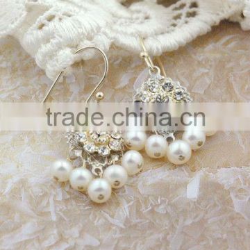 Classic sparkling mini chandelier bridal earrings