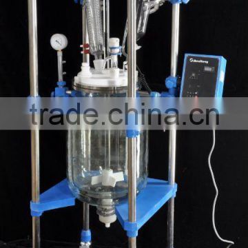 Jacketed Glass Reactor 10L Borosilicate Condenser Teflon Explosion (Flame) Proof