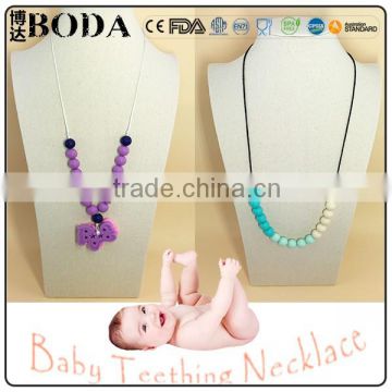 kids toy silicone bpa free beads silicone necklace