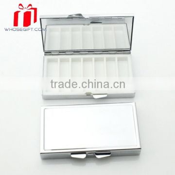 Customized Round 3 Compartments Blank Metal Pill Box