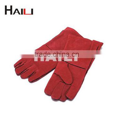 Reinforced welding gloves leather working gloves HL4006