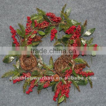 New arrival Artificial Florals and Berries Wreath,artificial greenery collections