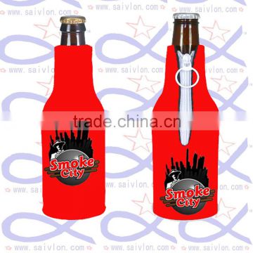 Customized print neoprene waterproof beer bottle cooler holder