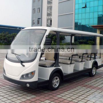 Suitable price 11 seater beautiful design sightseeing car electric shuttle bus