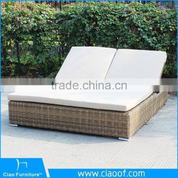 Best Selling UV-Proof Rattan Outdoor Double Lounger