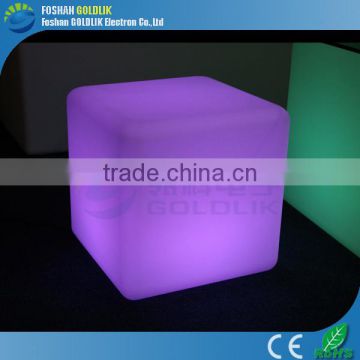 Portable illuminated led cube chair for party / event GKC-040RT