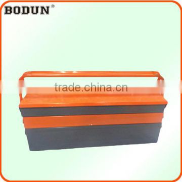 Orange and gray Ironl tool box
