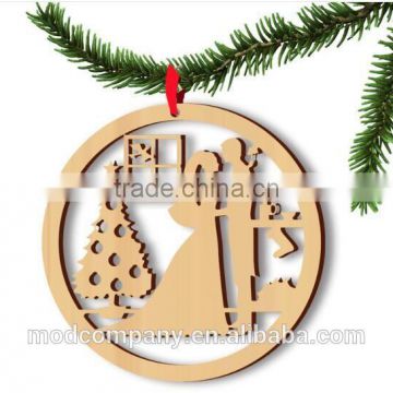Christmas couple decorated Christmas Tree Pendant