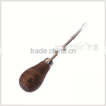 Calabash handle awl for making 3.5 mm diameter hole on leather for sew area # HA6535