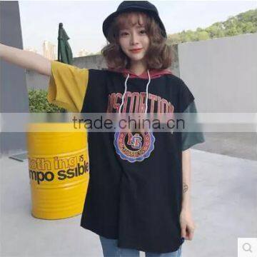 Summer the new trend of printing round collar women loose t-shirts