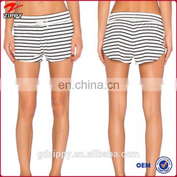 Black and White Stripe Custom Ladis Compression Shorts