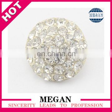 2016 new design snowflake metal rhinestone knot white jewelry buttons for clothing