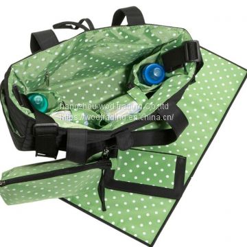 waterproof canvas diaper bag with big pockets outside
