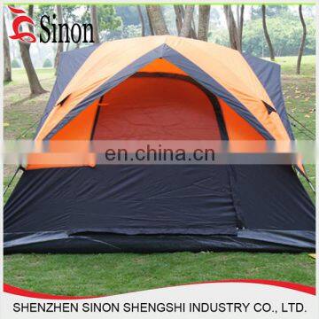 outdoor fiberglass orange pop up 4 person camping tent