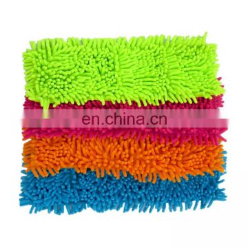 Microfiber Flat floor Mop Head , Chenille Mop Refill , Replaceable Mop Pad