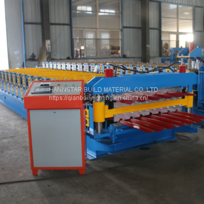 Double layers roll forming machine 800-836 roof tile machine