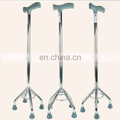 Height adjustable scalable walking sticks for disabled with 4 feet