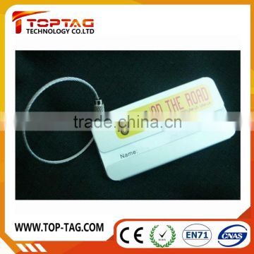 2015 eco-friendly hot sale plastic soft pvc custom luggage tag for airport