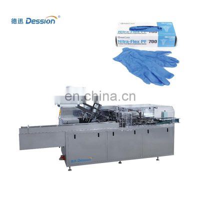 Automatic Boxing Cartoning Packaging Machine Gloves Box Packing Machine Disposal Surgical Nitrile DS-300BX 20M3/H L50*W20*H14 Mm