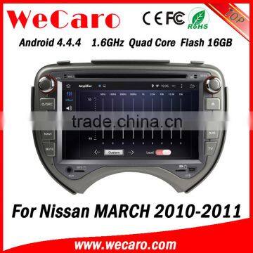 Wecaro WC-NM7043 Android 4.4.4 multimedia system touch screen for nissan march car stereo radio gps GPS