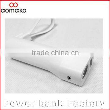Amk-004 cable power bank with keychain portable rechargable power bank 2000 2600 3000mah