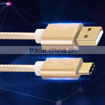 Multiple color Nylon Braid Type-C USB cable to USB AM cable