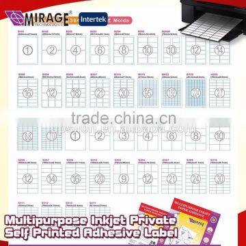 Multipurpose Inkjet Private Self Printed Adhesive Label