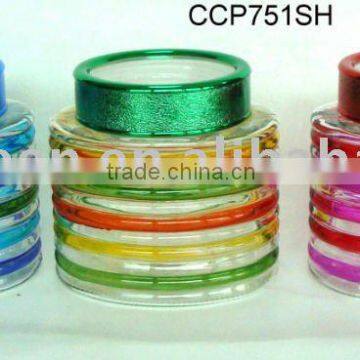 CCP751SH hand-painted glass jar with plastic lid