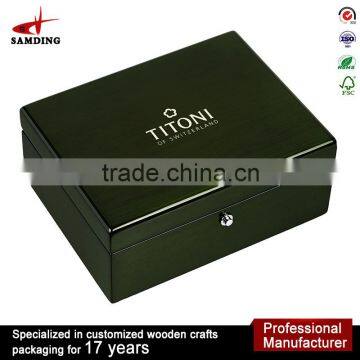 Retail stores hot selling fancy wooden watch gift wrap box for men watch