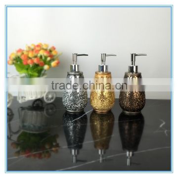 New Craft Glass Gold Sliver Ceramic Lotion Dispenser
