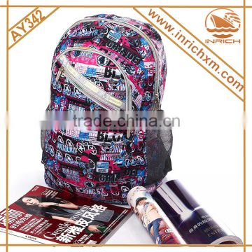 2016 New design promotion cheap customized school backpack