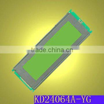 240x64 STN Positive Transflective yellow-green LCD