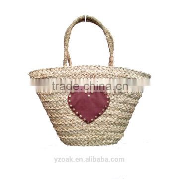 Jean rivet love heart natural basket