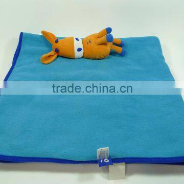 Embroidery Blue Anti-pilling Polar Fleece Blanket