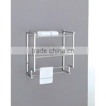Icegreen Chrome 2-Tier Wall Mounting Rack with Towel Bars