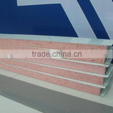 Fire resistance sandwich panels with steel surface