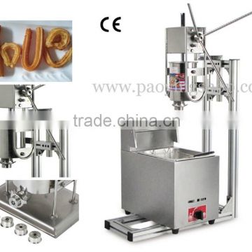 (3 in 1) Commercial Use 3L Spanish Manual Churros Machine + Working Stand + 6L LPG Gas Deep Fryer